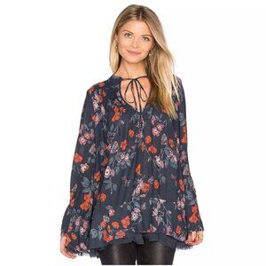 Free People Boho Blue/Orange Floral